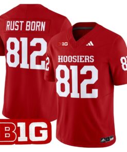 Rust Born Jersey 812 Indiana Hoosiers 2025 Limited Stitched Crimson
