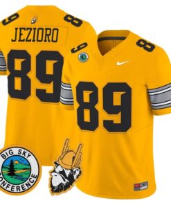 Ryan Jezioro Jersey 89 Idaho Vandals 1975 Throwback Limited Stitched Gold
