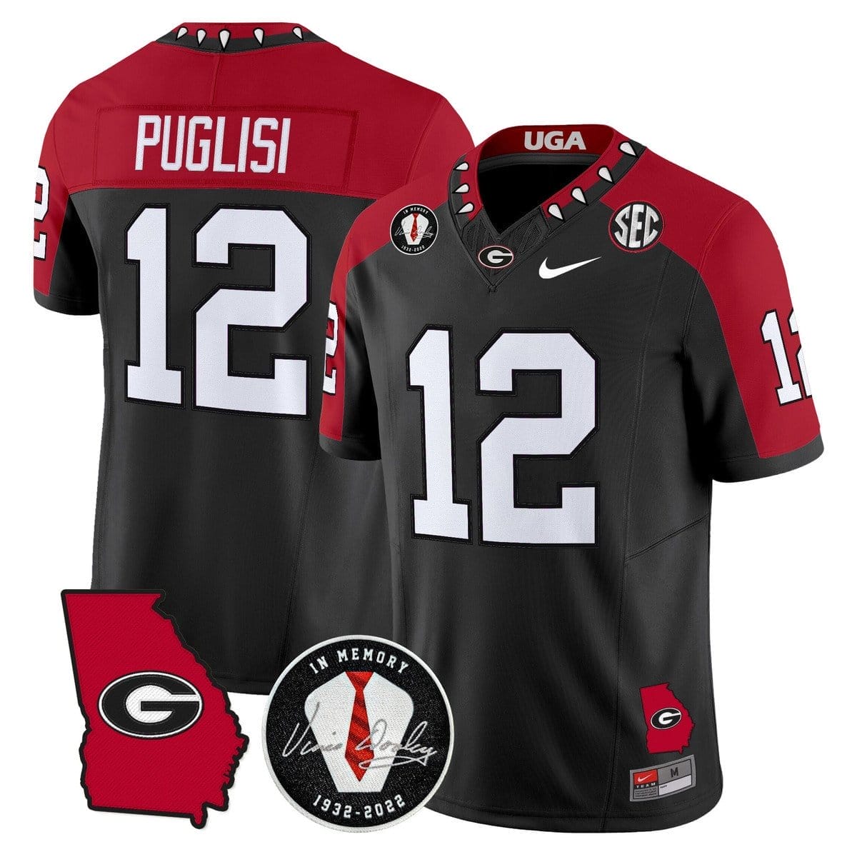 Ryan Puglisi Jersey #12 Georgia Bulldogs 2025 Vapor Limited Stitched - Image 4