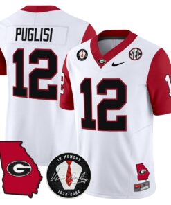 Ryan Puglisi Jersey 12 Georgia Bulldogs 2025 Vapor Limited Stitched White 4c66c074 e43f 4e92 9c5a 4f8d1e340e71