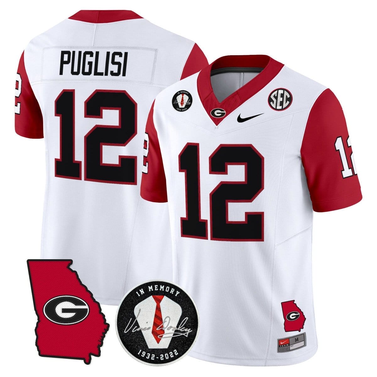 Ryan Puglisi Jersey #12 Georgia Bulldogs 2025 Vapor Limited Stitched - Image 2