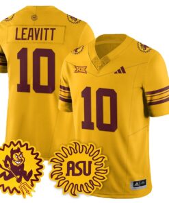 Sam Leavitt Jersey 10 Arizona State Sun Devils 1975 Throwback Stitched Gold