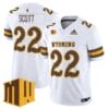 Sam Scott Jersey 22 Wyoming Cowboys 2025 Vapor Limited Stitched White