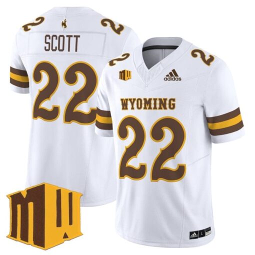 Sam Scott Jersey #22 Wyoming Cowboys 2025 Vapor Limited Stitched