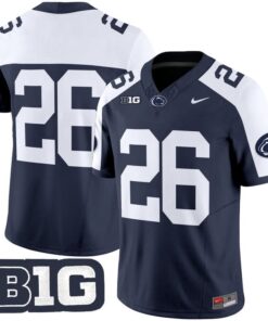 Saquon Barkley Jersey 26 No Name Penn State Nittany Lions 2025 Stitched Navy Alter