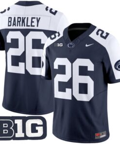 Saquon Barkley Jersey 26 Penn State Limited 2025 Stitched Navy Alternate