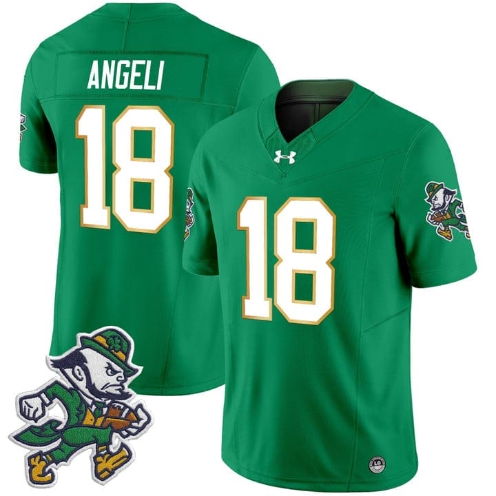 Steve Angeli Jersey #18 Notre Dame 2025 Gridiron Leprechaun Edition - Image 3