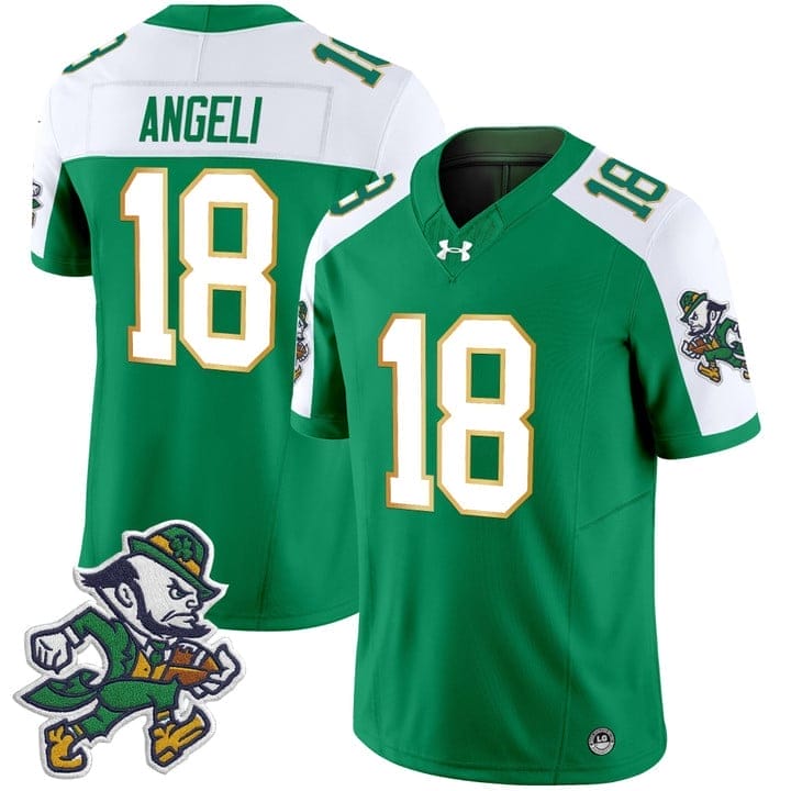 Steve Angeli Jersey #18 Notre Dame 2025 Gridiron Leprechaun Edition - Image 2