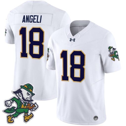 Steve Angeli Jersey #18 Notre Dame 2025 Gridiron Leprechaun Edition