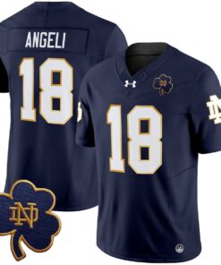 Steve Angeli Jersey 18 Notre Dame 2025 Vapor Limited V3 Stitched Navy