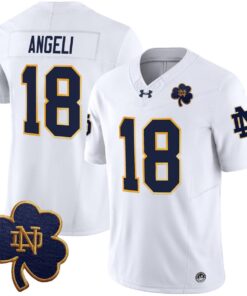 Steve Angeli Jersey 18 Notre Dame 2025 Vapor Limited V3 Stitched White