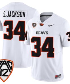 Alternative view of Steven Jackson Jersey #34 Oregon State Beavers 2025 Limited Stitched