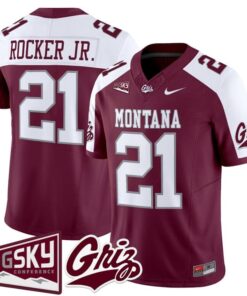 Stevie Rocker Jr Jersey 21 Montana Grizzlies 2025 Vapor Stitched Maroon Alter
