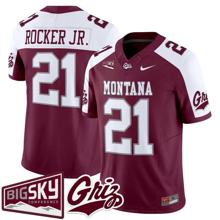 Stevie Rocker Jr Jersey #21 Montana Grizzlies 2025 Vapor Stitched - Image 4