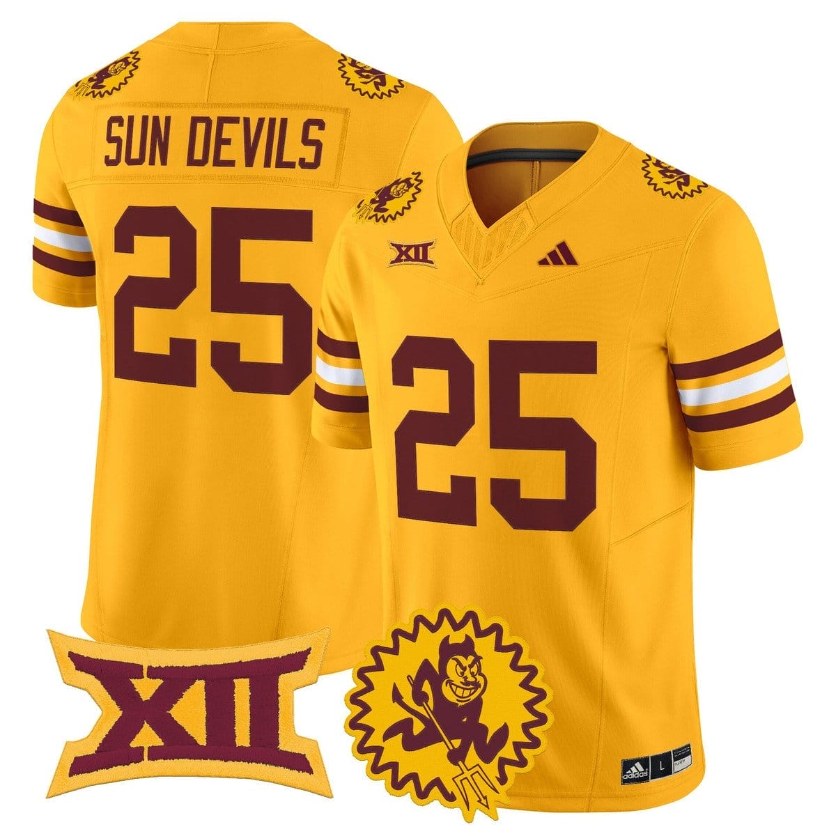 Sun Devils Jersey #25 Arizona State 1975 Throwback Limited Stitched