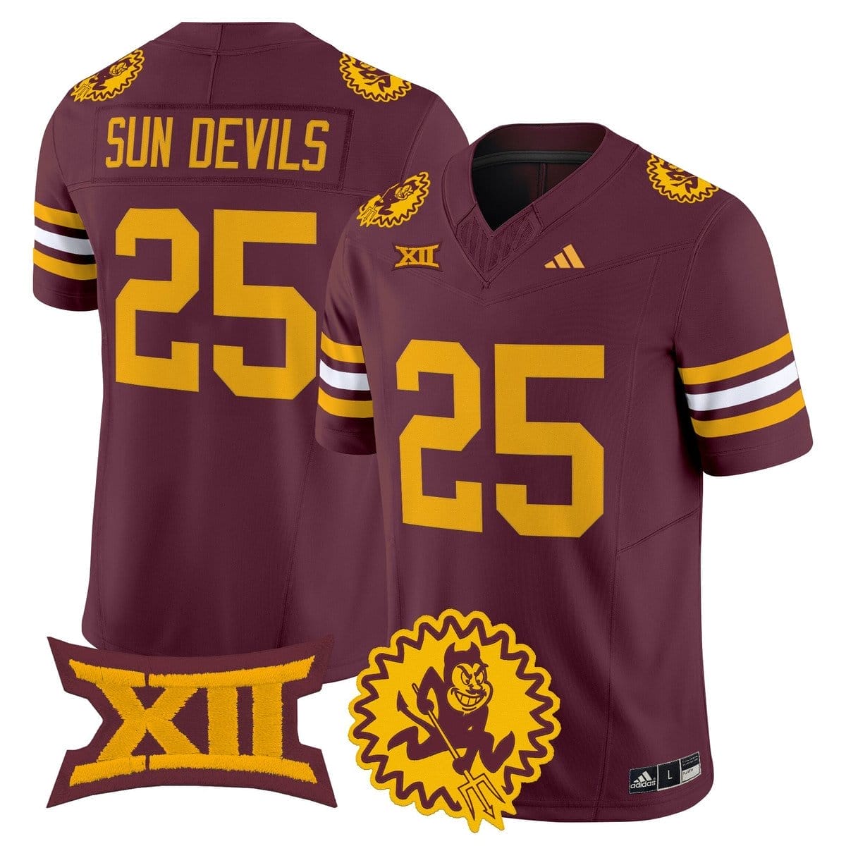 Sun Devils Jersey #25 Arizona State 1975 Throwback Limited Stitched - Image 3