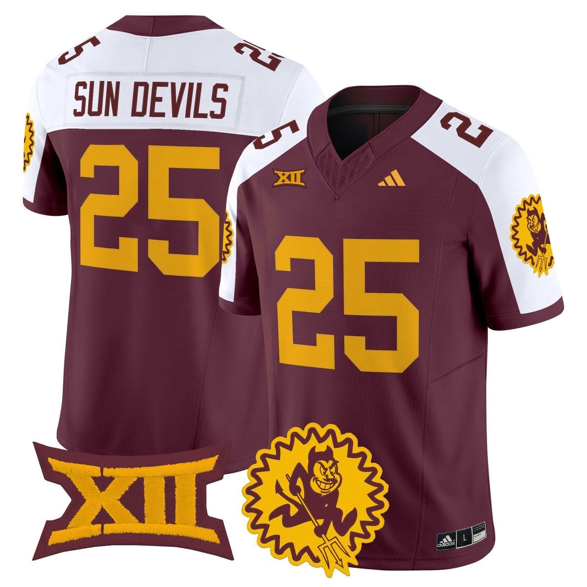 Sun Devils Jersey #25 Arizona State 1975 Throwback Limited Stitched - Image 4