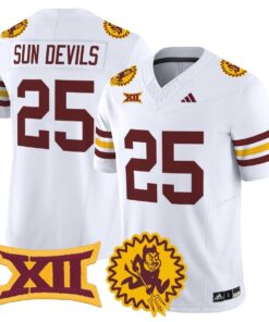 Sun Devils Jersey 25 Arizona State 1975 Throwback Limited Stitched White