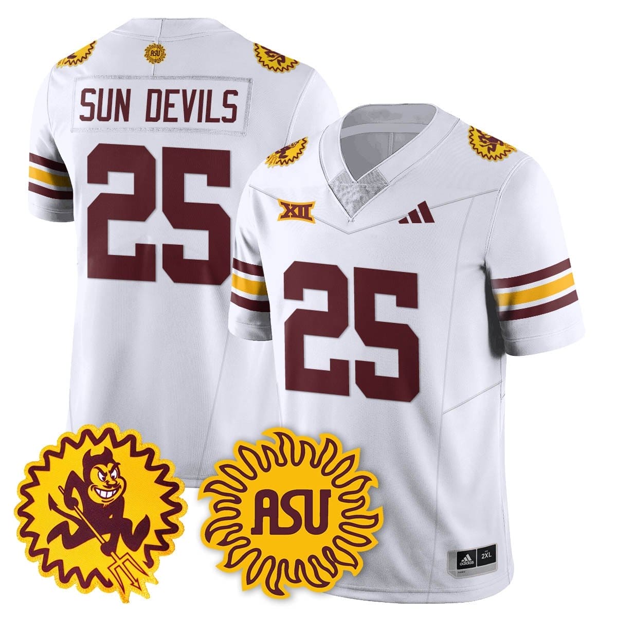 Sun Devils Jersey #25 Arizona State 1975 Throwback Uniform Stitched - Image 2