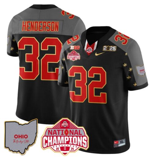 Treveyon Henderson Jersey #32 Ohio National Champions 2025 Patch - Image 2