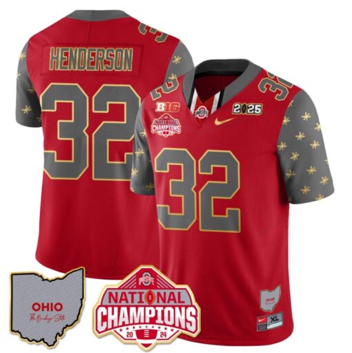 Treveyon Henderson Jersey #32 Ohio National Champions 2025 Patch - Image 4