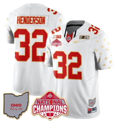 Treveyon Henderson Jersey #32 Ohio National Champions 2025 Patch - Image 5