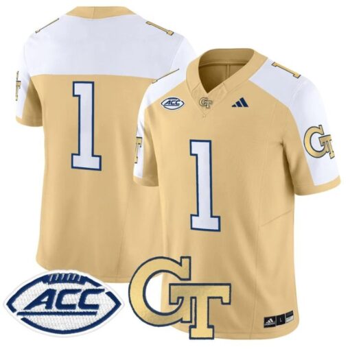 Team Jersey #1 Georgia Tech Yellow Jackets 2025 Limited Stitched - Image 2