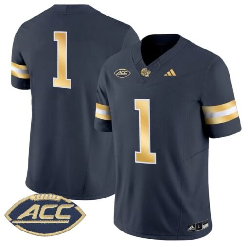 Team Jersey #1 Georgia Tech Yellow Jackets 2025 Limited Stitched - Image 5