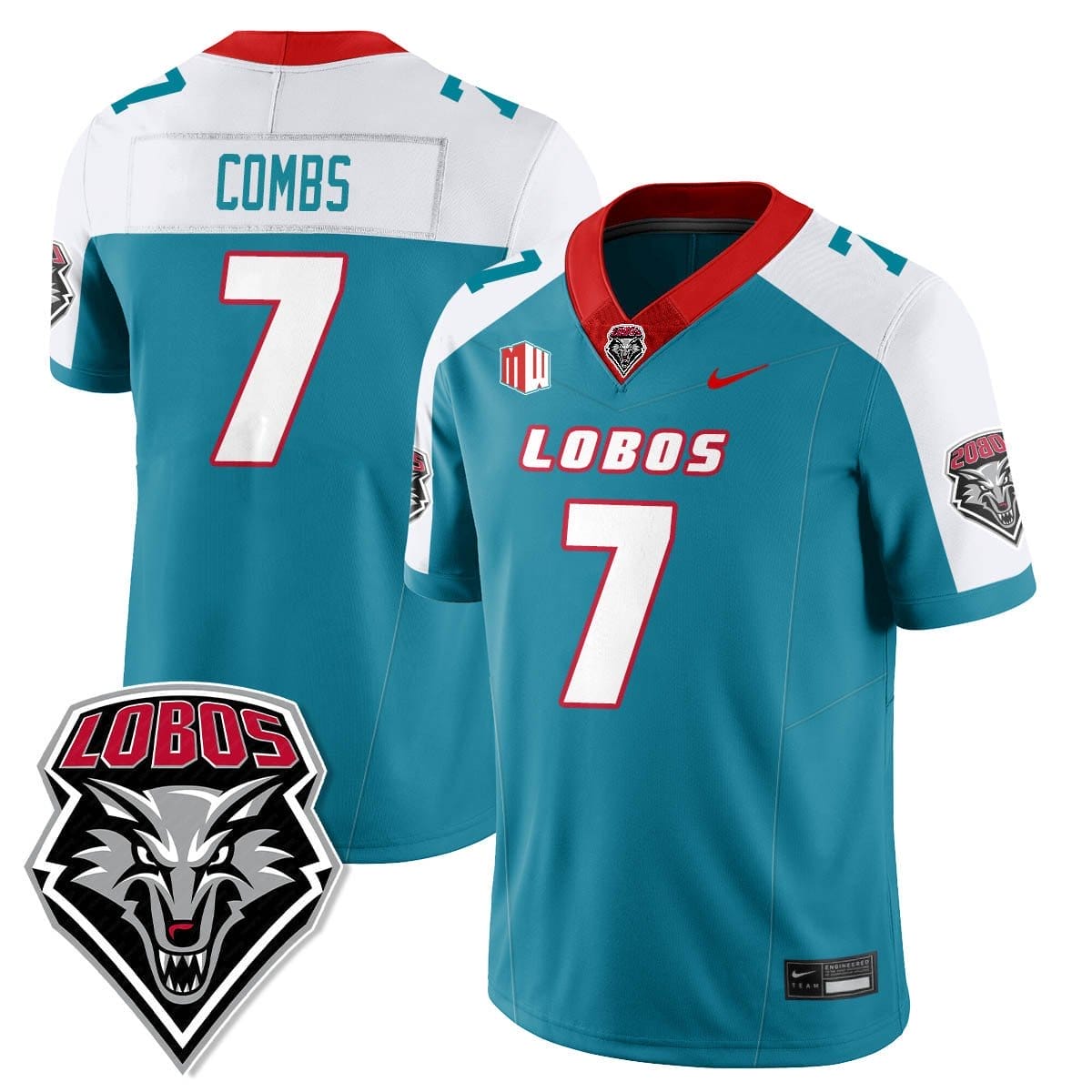Tavian Combs Jersey #7 UNM Lobo Football 2025 All Stitched - Image 2