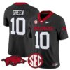 Taylen Green Jersey 10 Arkansas Razorbacks Limited Stitched Black
