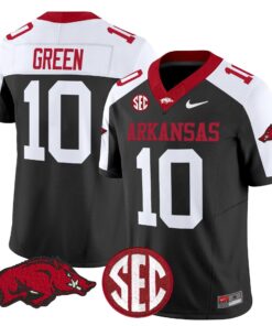 Taylen Green Jersey 10 Arkansas Razorbacks Limited Stitched Black Alternate 7d0e58bd 9863 4c43 abce a9af4feb8857