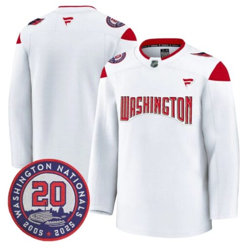 Team Jersey Washington Capitals 20th Anniversary Seasons Patch Stitched