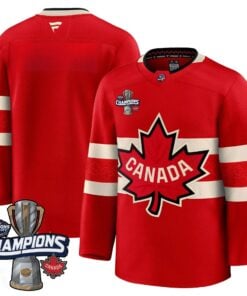 Alternative view of Men Canada 2025 4 Nations Face-Off Champions Jersey - All Stitched