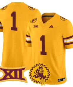 Team Jersey #1 Arizona State Sun Devils 1975 Throwback Vapor Stitched