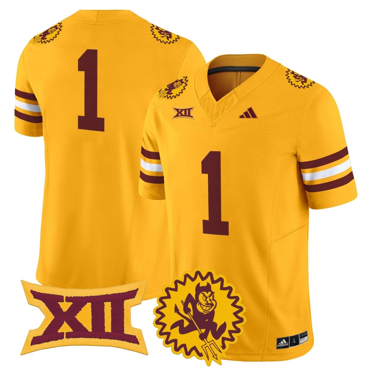 Team Jersey #1 Arizona State Sun Devils 1975 Throwback Vapor Stitched