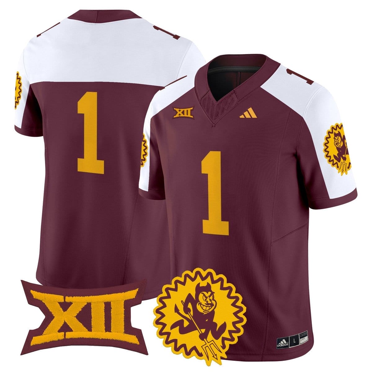 Team Jersey #1 Arizona State Sun Devils 1975 Throwback Vapor Stitched - Image 4