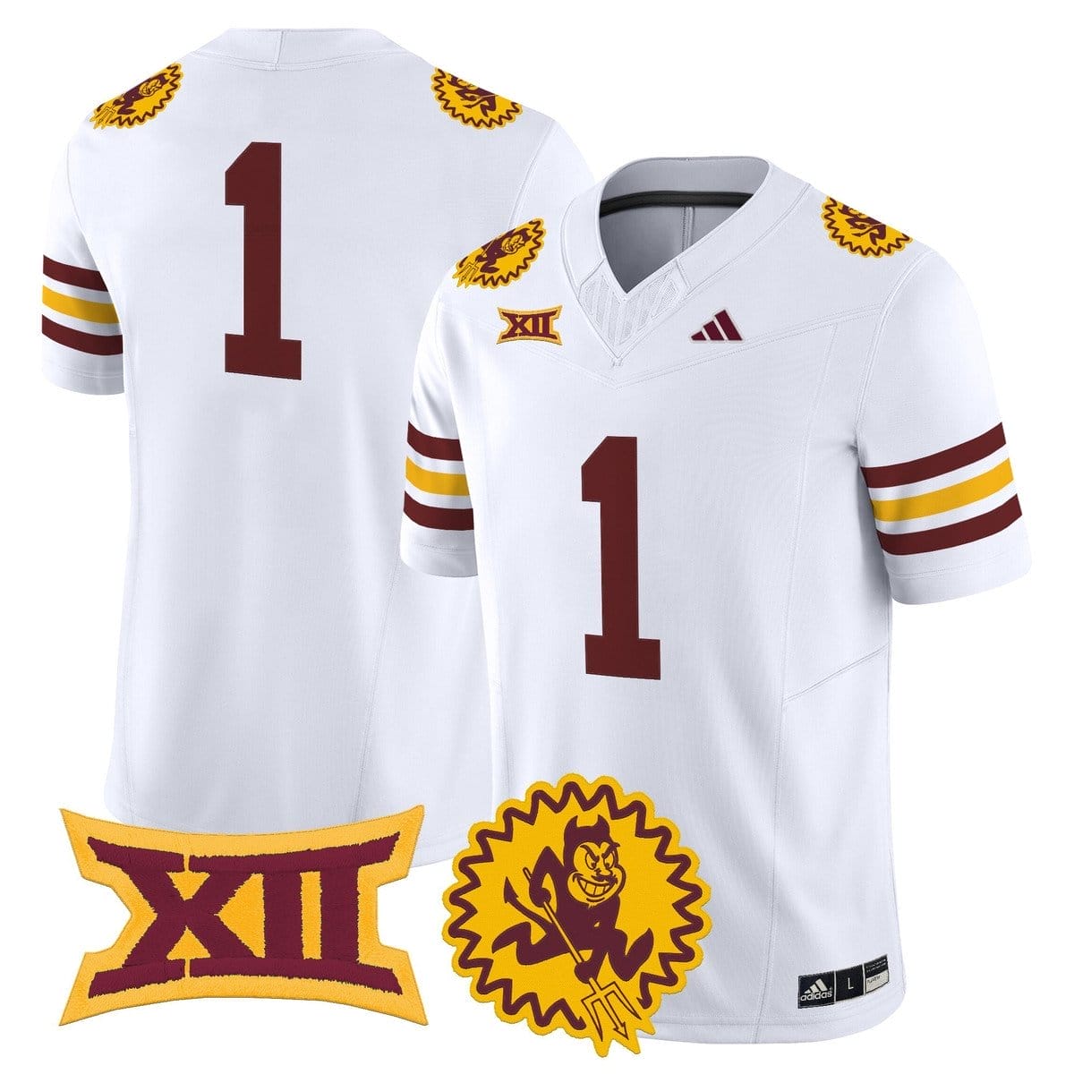 Team Jersey #1 Arizona State Sun Devils 1975 Throwback Vapor Stitched - Image 2