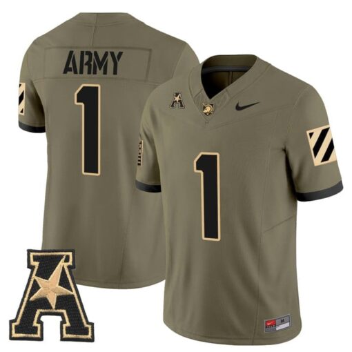 Team Jersey #1 Army Black Knights 2025 Vapor Limited Stitched - Image 3