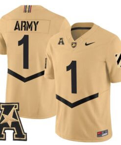 Team Jersey 1 Army Black Knights 2025 Vapor Limited Stitched Tan