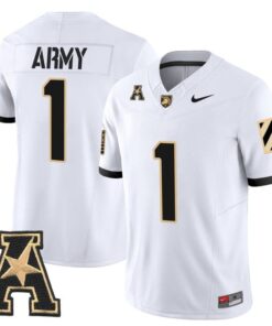 Team Jersey 1 Army Black Knights 2025 Vapor Limited Stitched White