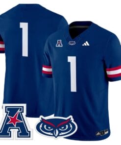 Team Jersey 1 Florida Atlantic Owls 2025 All Stitched Blue