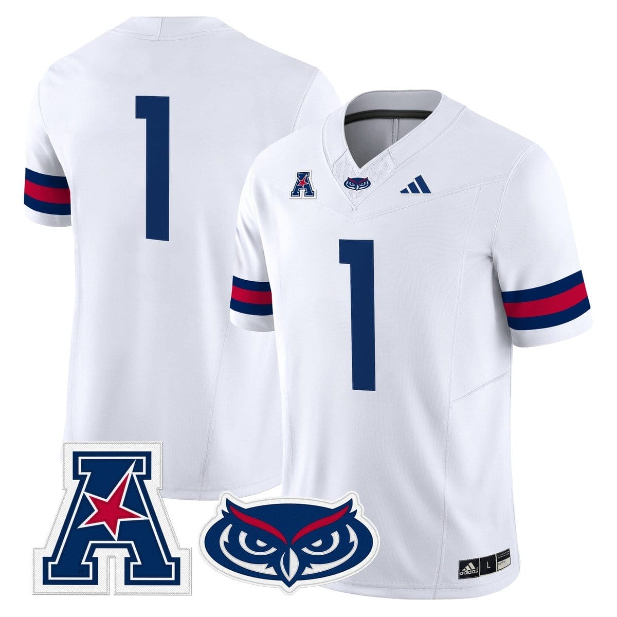 Team Jersey #1 Florida Atlantic Owls 2025 All Stitched - Image 2