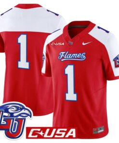 Team Jersey 1 Liberty Flames 2025 Vapor Limited Stitched Red Alter