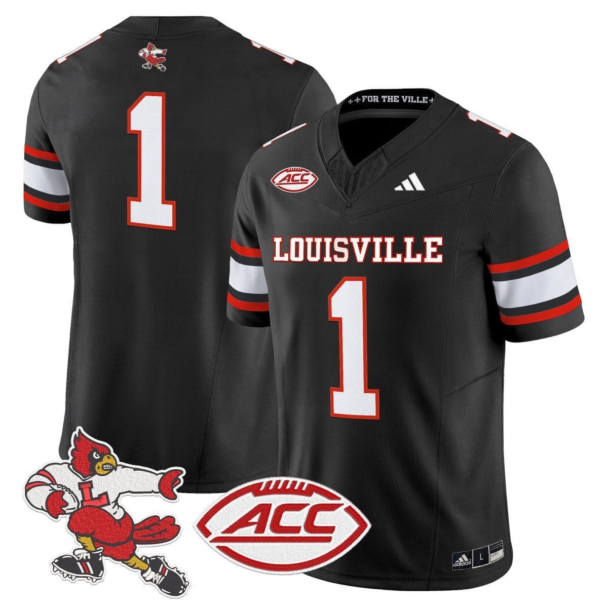 Team Jersey #1 Louisville Cardinals 1980s Throwback Limited Stitched