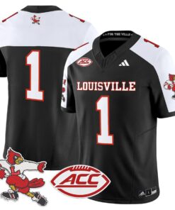 Team Jersey 1 Louisville Cardinals 1980s Throwback Limited Stitched Black Alter