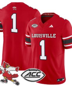 Team Jersey 1 Louisville Cardinals 1980s Throwback Limited Stitched Red