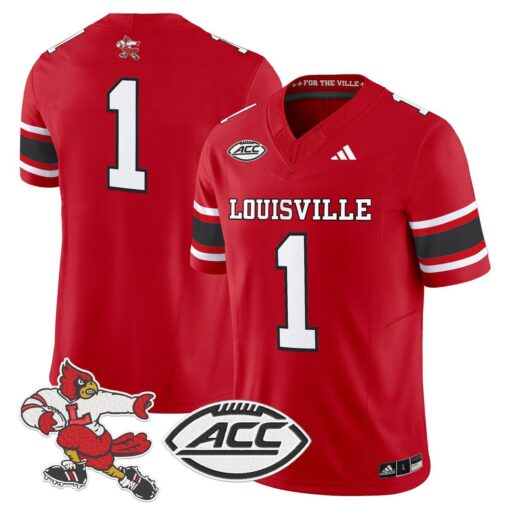 Team Jersey #1 Louisville Cardinals 1980s Throwback Limited Stitched - Image 5