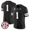 Team Jersey 1 Mississippi State Bulldogs Dark Mode Stitched Black