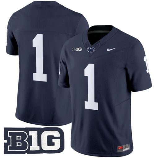 Team Jersey #1 No Name Penn State Nittany Lions 2025 Vapor Stitched - Image 2