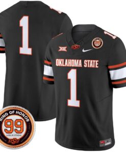 Team Jersey #1 Oklahoma State Cowboys 2025 Leslie O'neal Patch